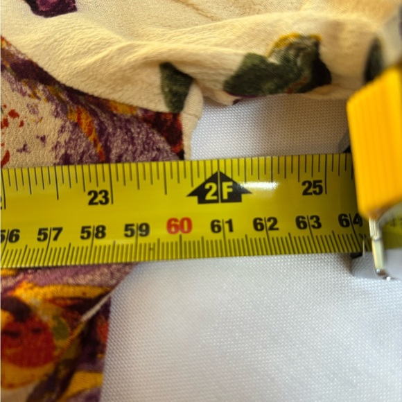 ODDI Babydoll Buttery Cream Large Floral Print Tunic Top Plus Size 3XL - Picture 9 of 15